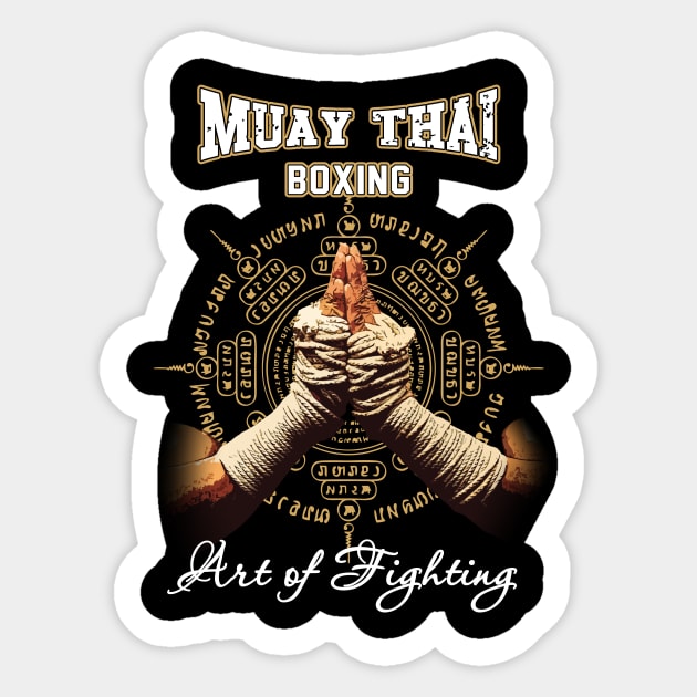 Muay Thai Boxing The Art of Fighting Sticker by kaitokid